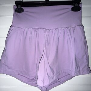 Halara High Waisted Flowy Athletic Shorts Built In Liner Lavender Purple Size M
